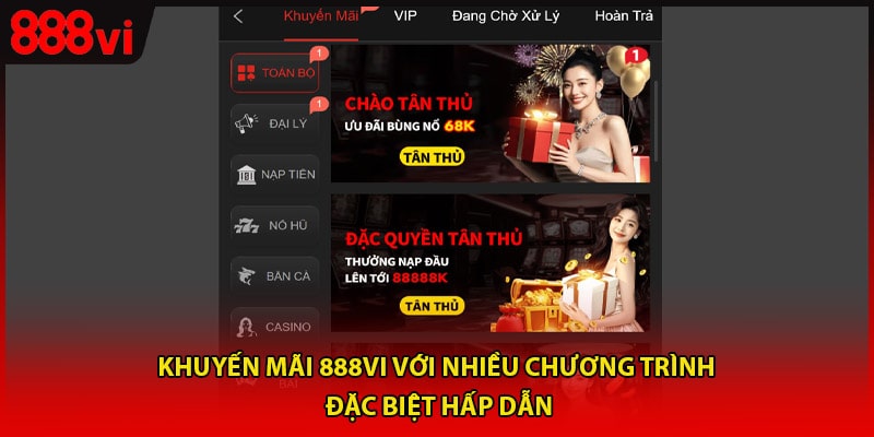 Khuyến mãi 888vi với nhiều chương trình đặc biệt hấp dẫn