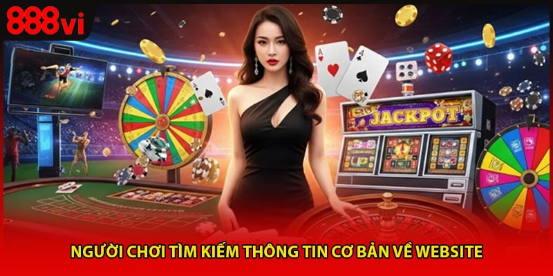 Người chơi tìm kiếm thông tin cơ bản về website